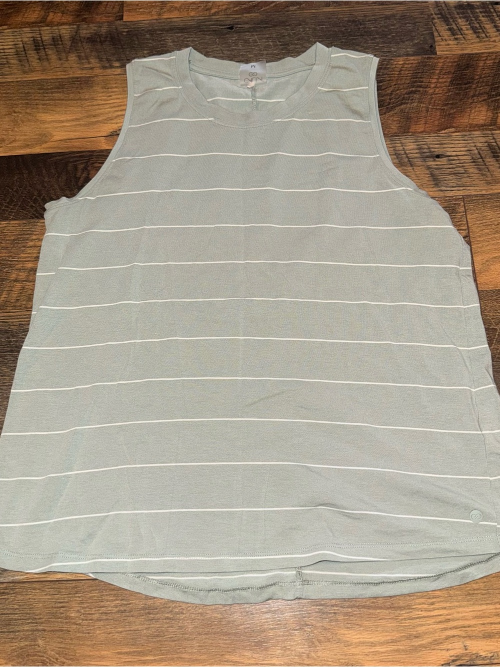 CALIA by Carrie Underwood Sage Green Striped Sleeveless Tank